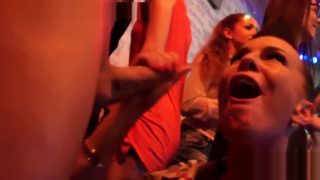Horny cfnm babes sucking